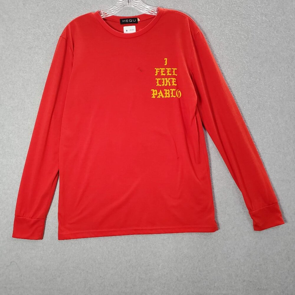 Kanye Men Shirt Medium Red I‎ Feel Like Pablo Hip Hop Music Rap Tee READ